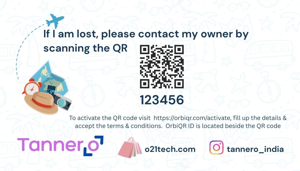 Tannero Smart Baggage Tags: Never Lose Track of Your Luggage (Set of 3)