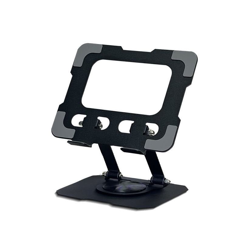Tannero Adjustable Tablet Stand, 360 - Degree Rotating, All - Metal Construction, Dual - Shaft Height and Angle Control for iPad, Samsung Galaxy Tab, Lenovo Pad and All Tablets - Black - O21 Business Services