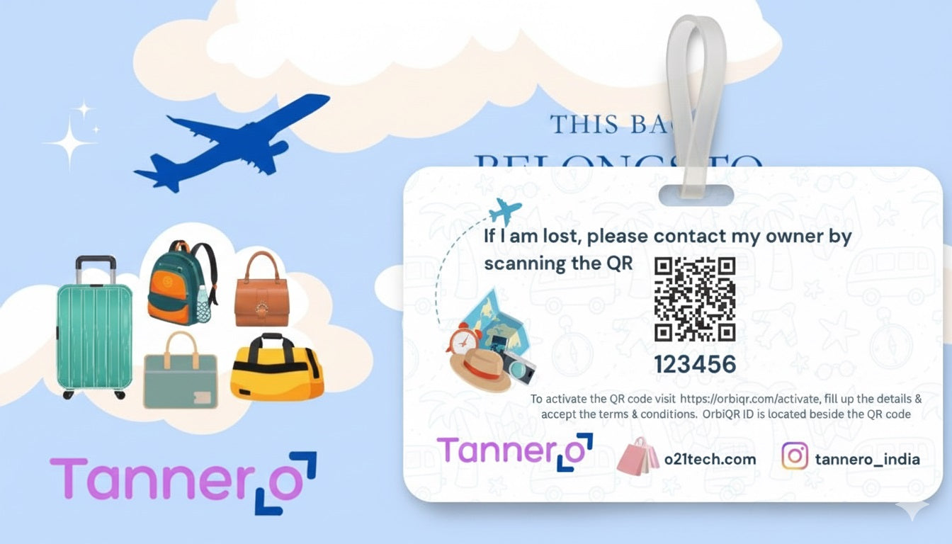 Tannero Smart Baggage Tags: Never Lose Track of Your Luggage (Set of 3)