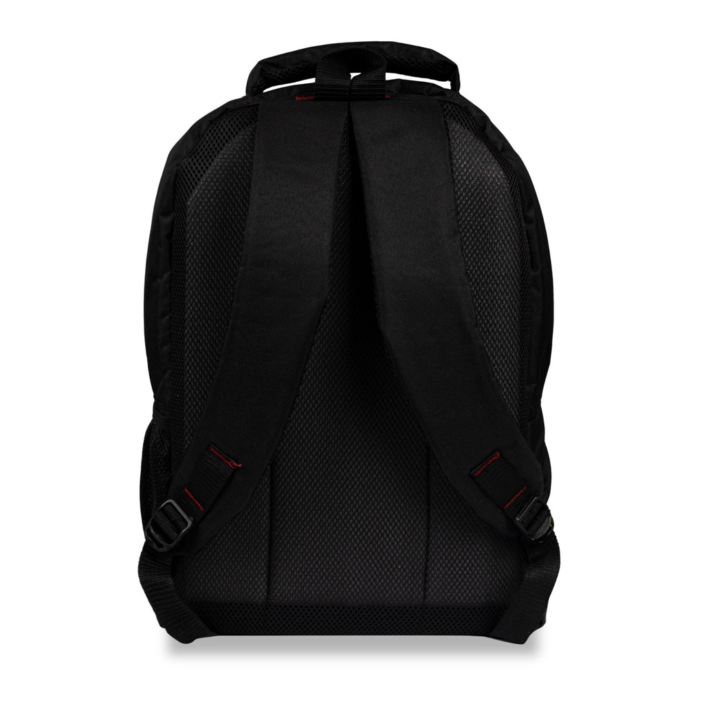 Tannero Urban Series Black Laptop Backpack | Luxury Faux Leather Front, Ergonomic Back Support, Multi-Utility Design