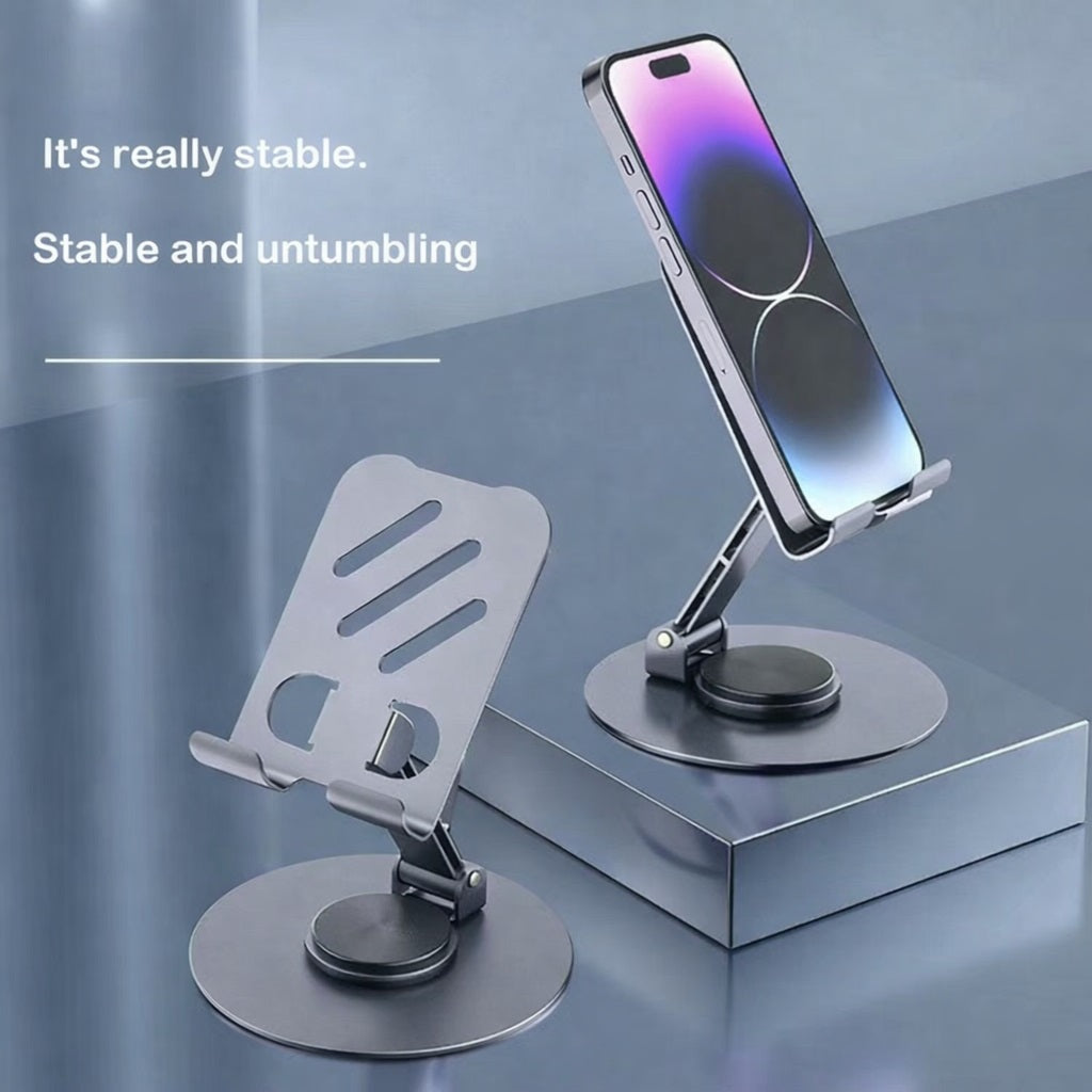 Tannero Grey Premium Metal Mobile Stand - 360 degree rotation
