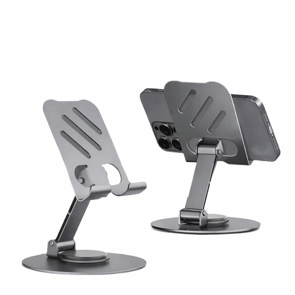 Tannero Grey Premium Metal Mobile Stand - 360 degree rotation