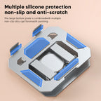 Tannero Silver Carbon Steel 360-Degree Rotating Adjustable Tablet Stand for iPad, Samsung Galaxy Tab, Lenovo Pad