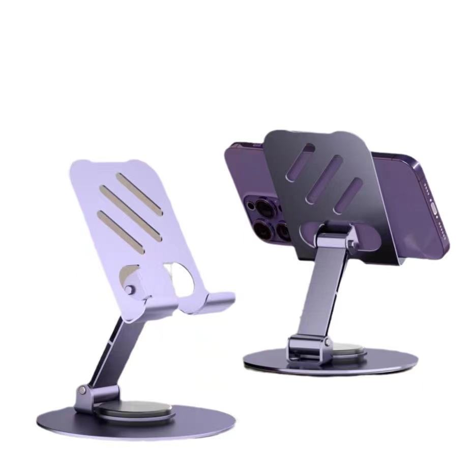 Tannero Purple Premium Metal Mobile Stand - 360 degree rotation